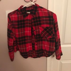Forever 21 crop top flannel