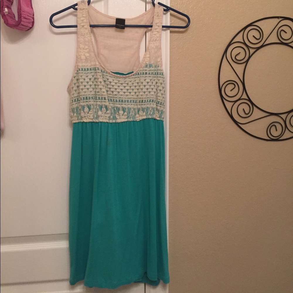 Turquoise Dress with lace