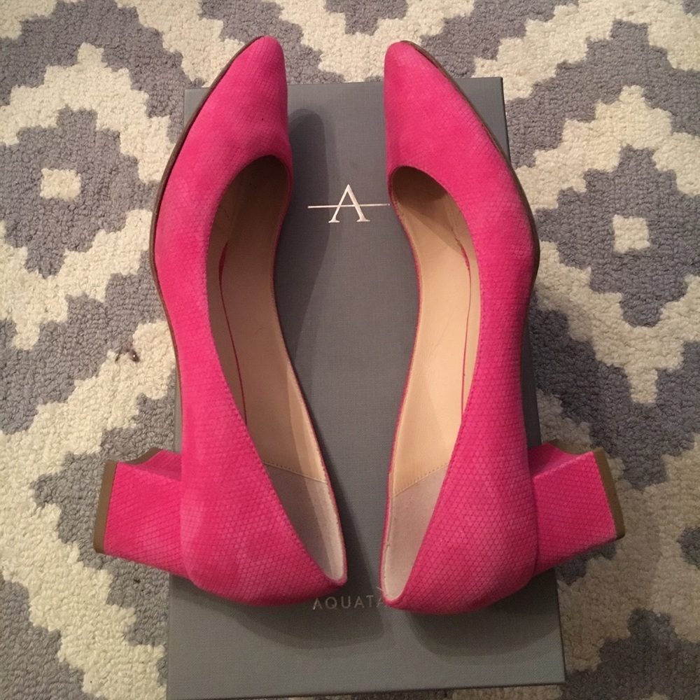 Aquatalia Pheobe Diamond Suede Block Heel