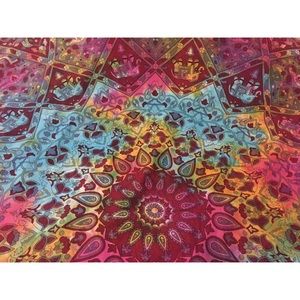 Rainbow Elephant Tapestry