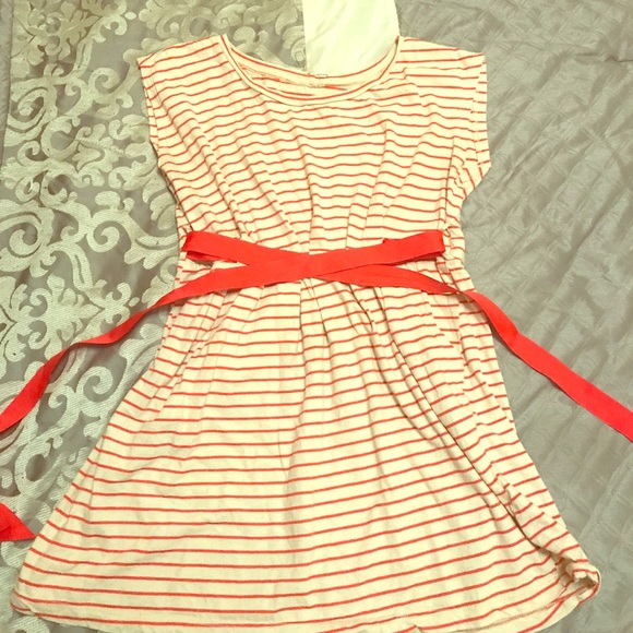 Tops - Long tee, short dress. Ribbon belt attached.