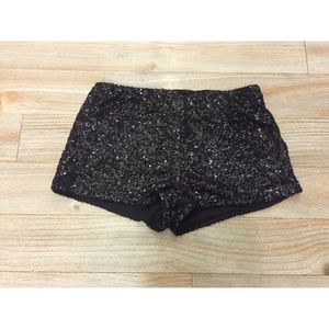 Love Culture Sparkly Black Shorts