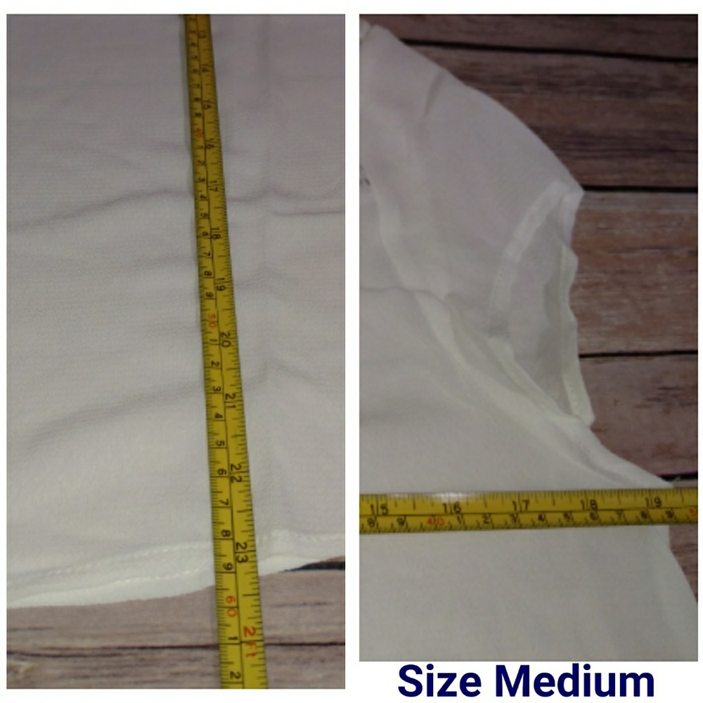 White Crocheted Short-Sleeved - Picture 5 of 8