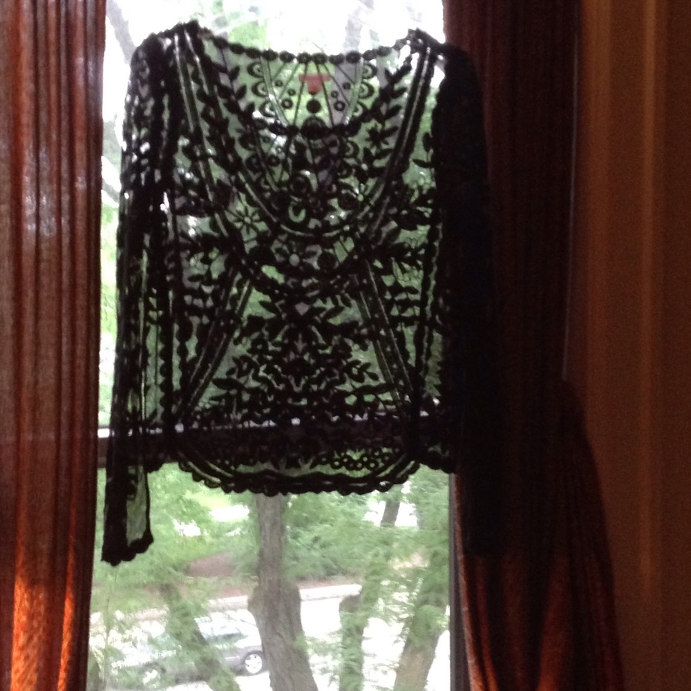 Black lace top