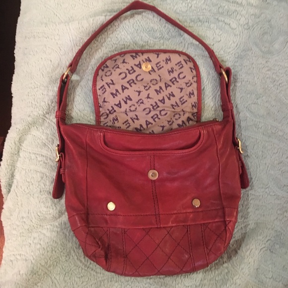 Marc New York Red Leather Bag - Picture 3 of 5