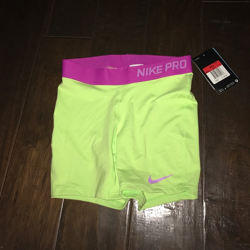 lime green nike pro sliders