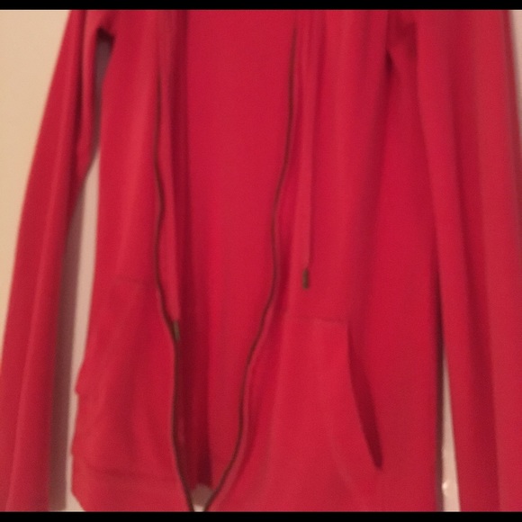 J Crew red zip up lightweight hoodie - Picture 3 of 3