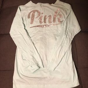 PINK Bling back Long-sleeve T-shirt