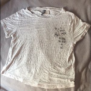 H&M 'Aliens Believe in Us' shirt