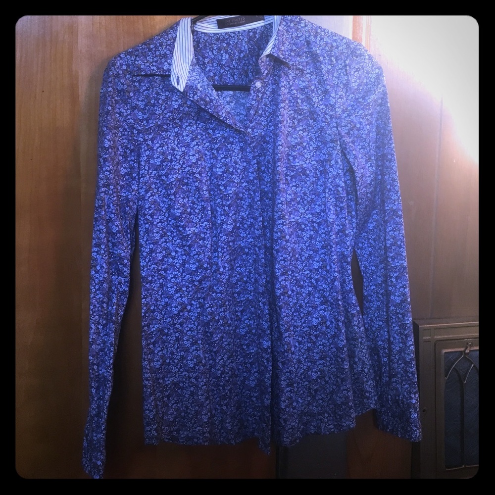 Bright floral button down