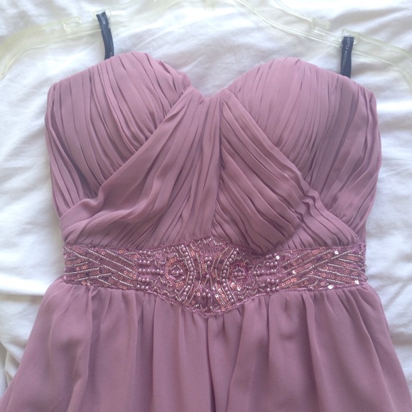 SOLD: Little Mistress Pleated Bandeau Maxi Dress - Picture 4 of 7