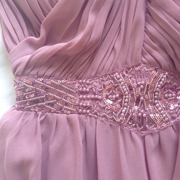 SOLD: Little Mistress Pleated Bandeau Maxi Dress - Picture 5 of 7