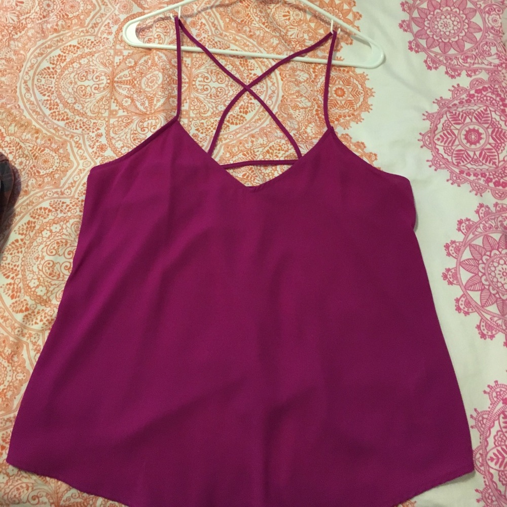 Crossback pink blouse