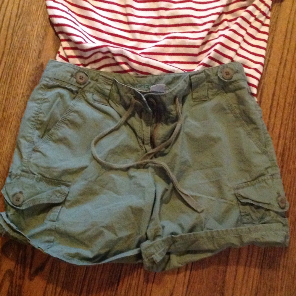 J Crew olive green shorts