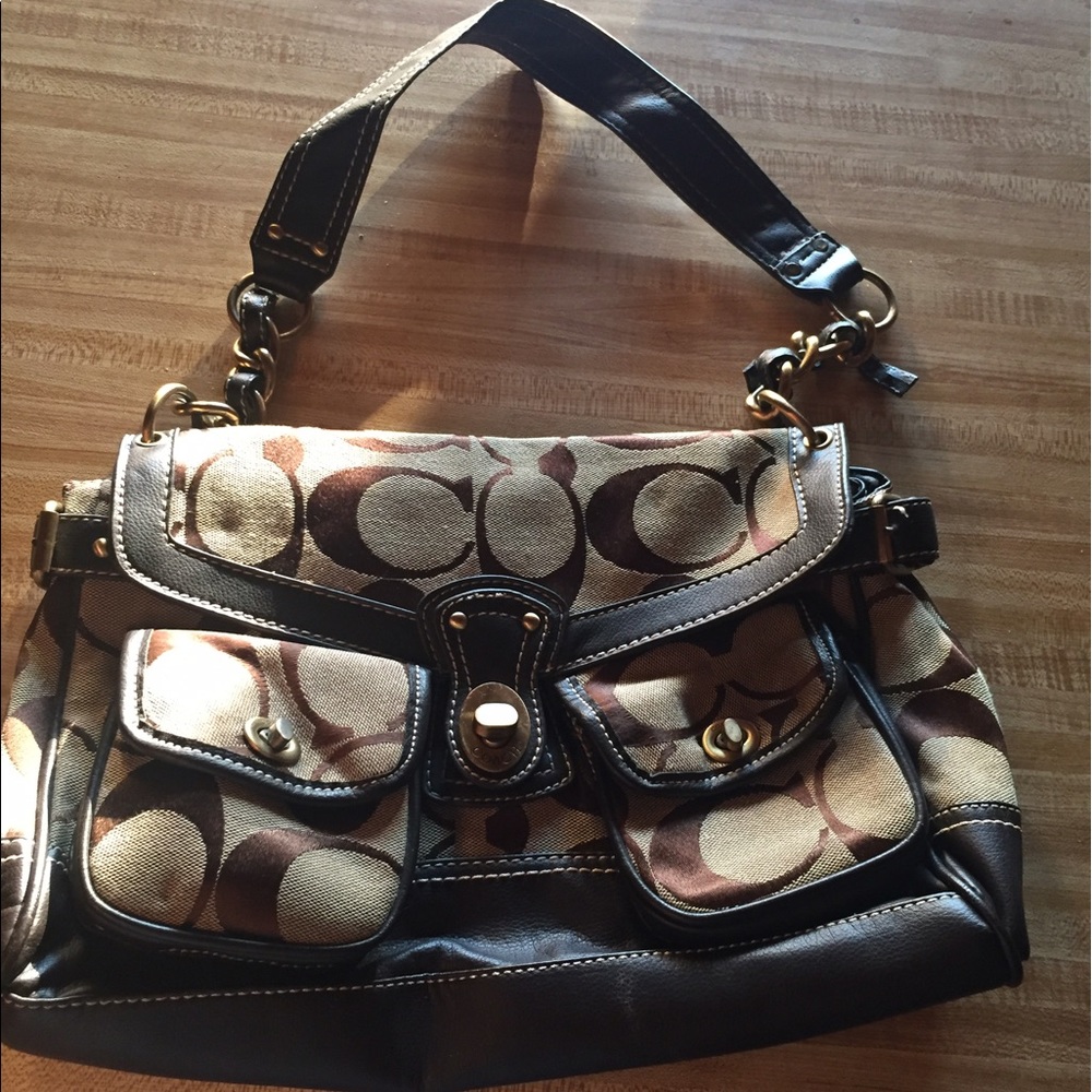 Monogrammed Coach purse