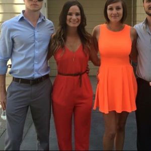 Forever 21 open back jumpsuit