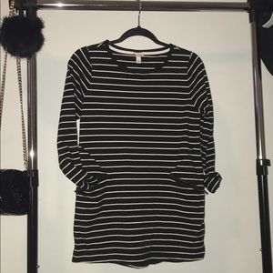 BRAND NEW Black and White Striped Tunic