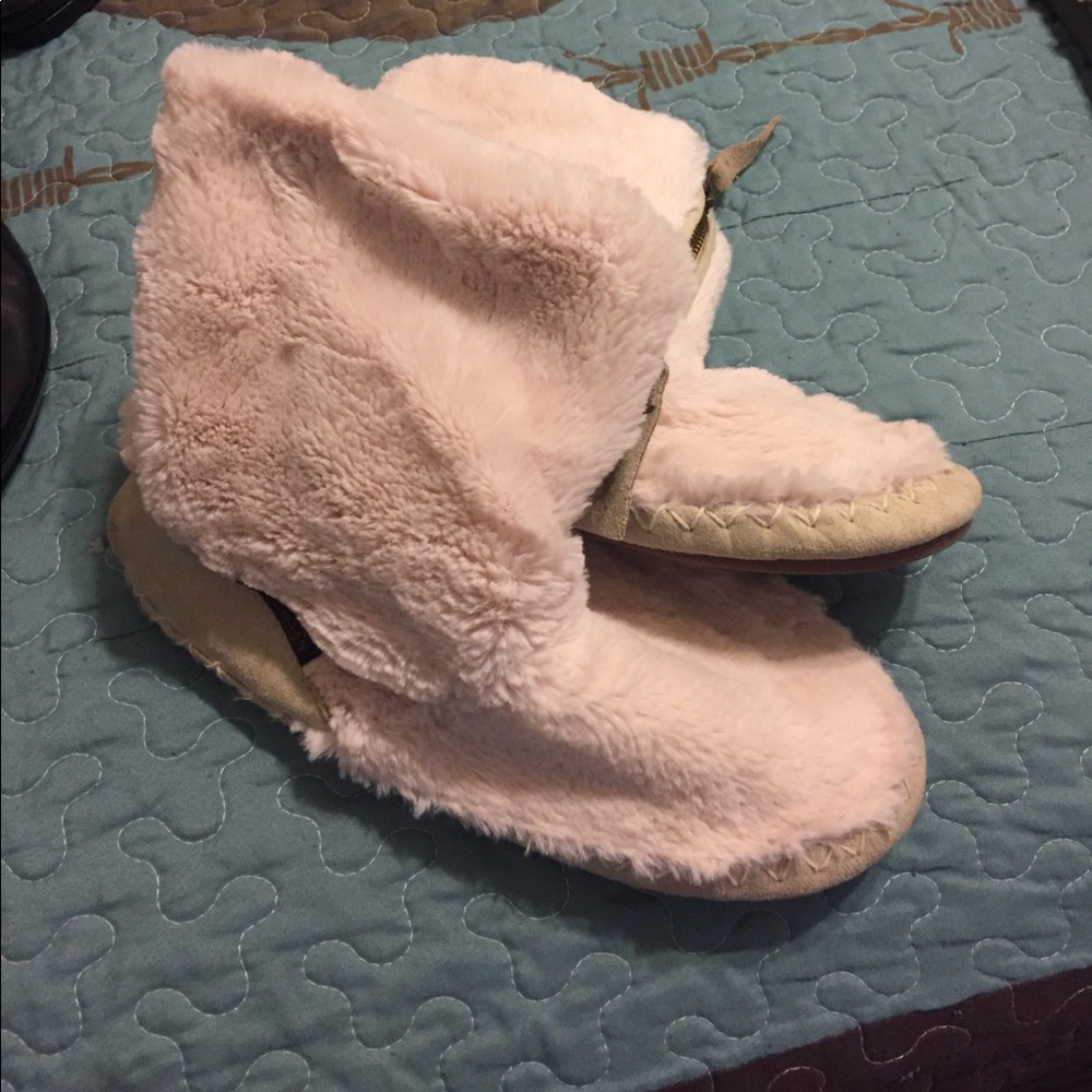 Cream moccasins