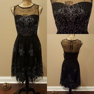 SD Collection black cocktail dress with silver NWT