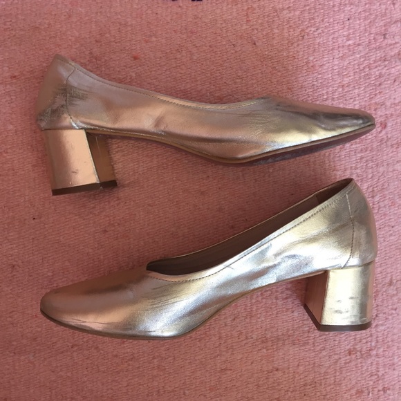 TopShop Pale Gold Glove Heels - Picture 2 of 4