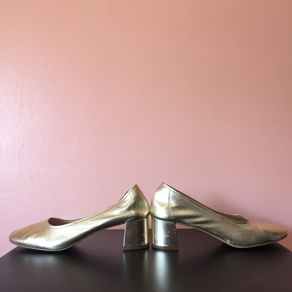 TopShop Pale Gold Glove Heels - Picture 4 of 4