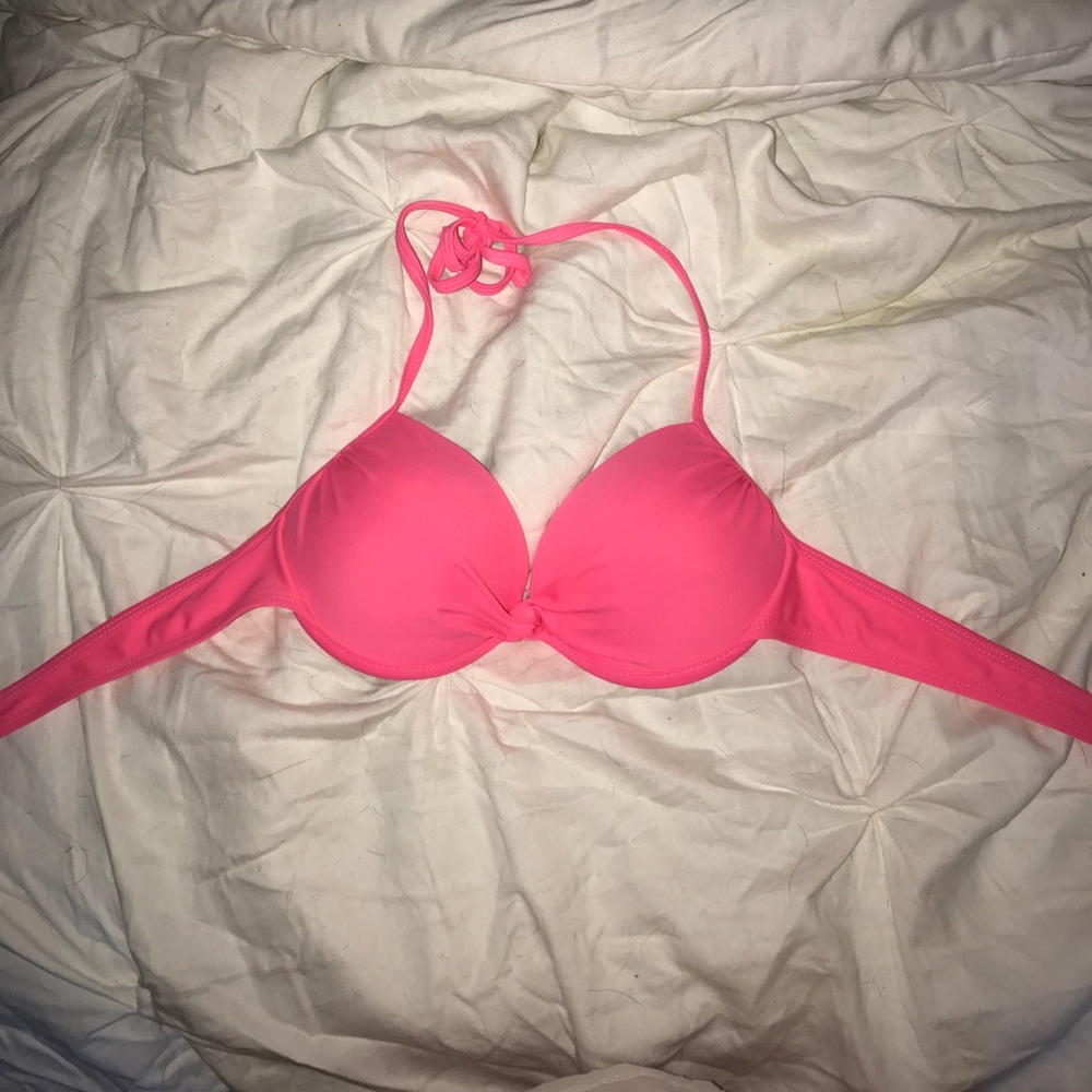 Neon Pink Push-up Swim Top