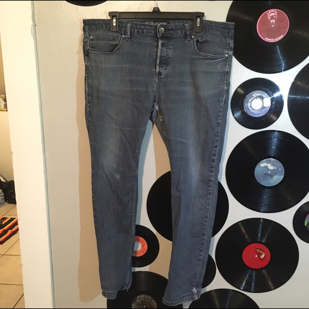 Light denim skinny jeans