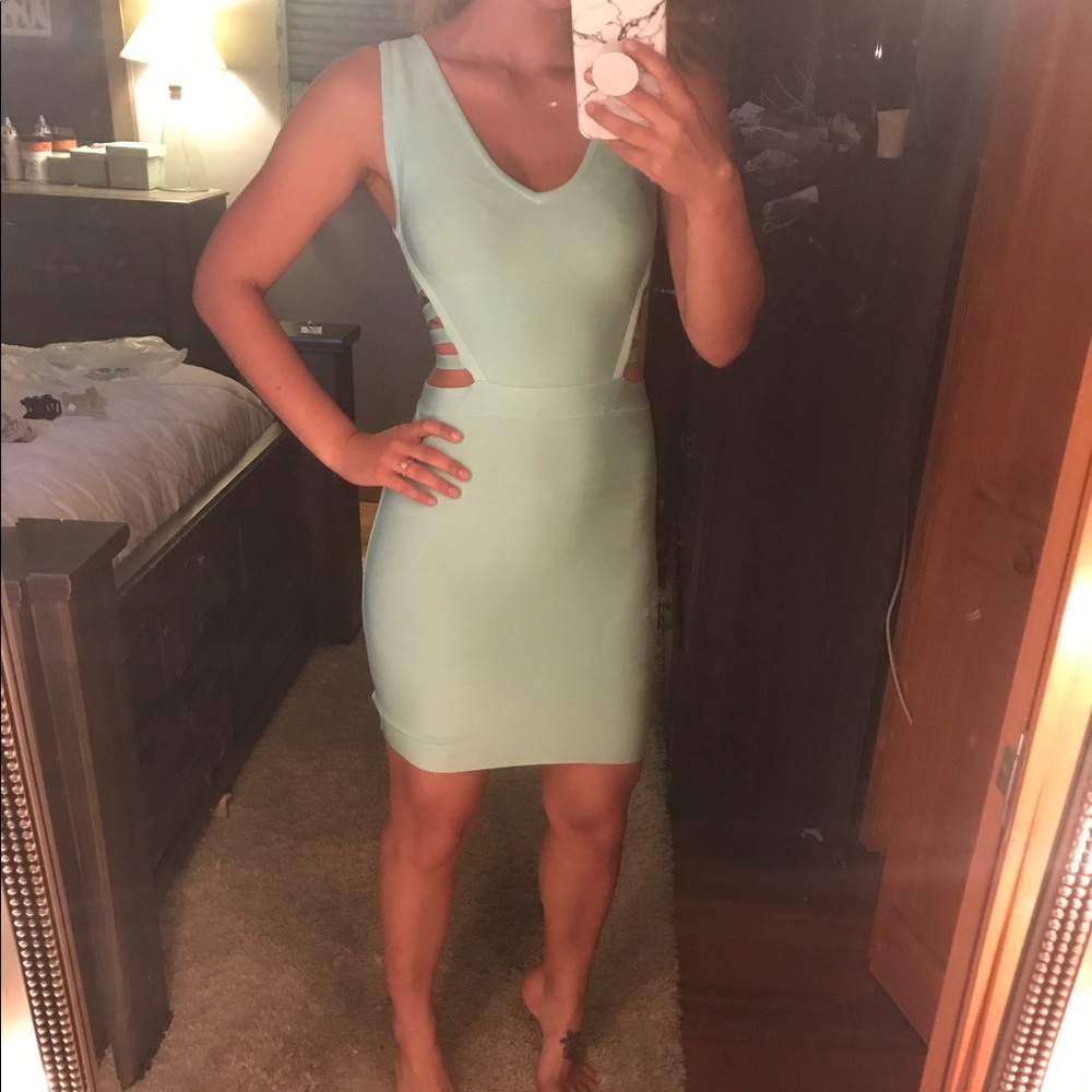 Bebe dress- light turquoise