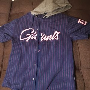 Women's NY Giants Jersey short sleeve jacket
