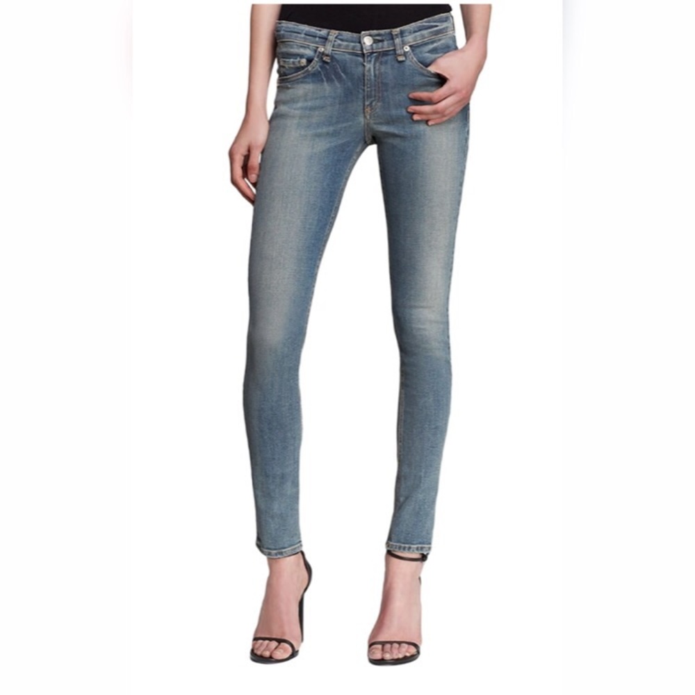 Rag & Bone High Rise Skinny Clean Street Water