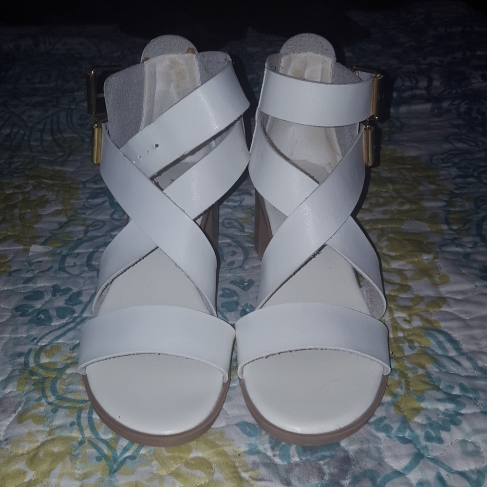 White Heeled Sandals