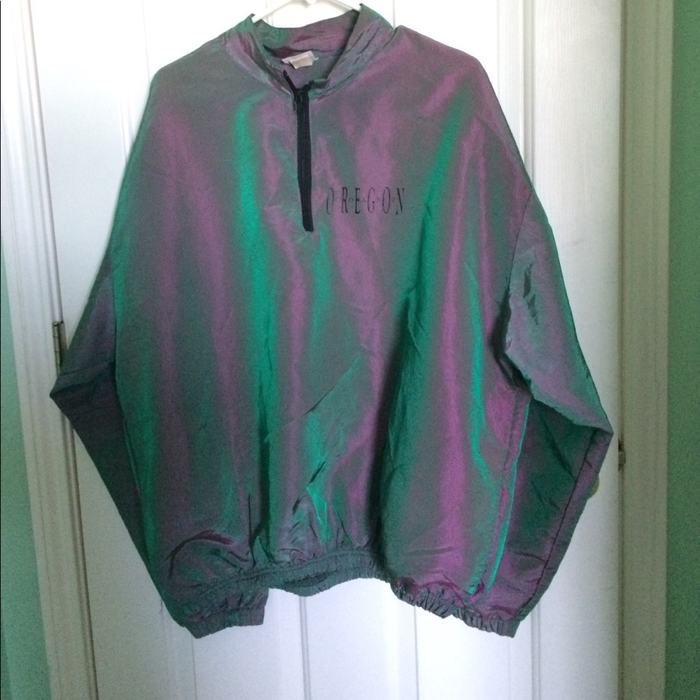 Iridescent/Holographic windbreaker jacket