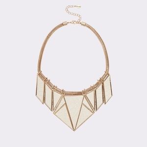 Golden geometrical necklace