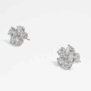 White diamond earrings