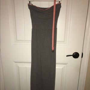 Floor length dress with matching belt