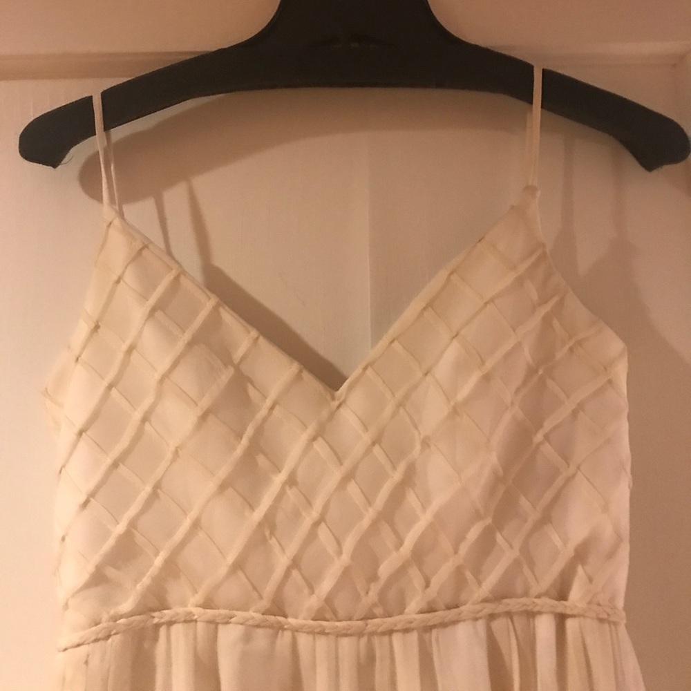Cream prom dress