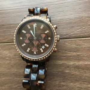 MK tortoise brown watch