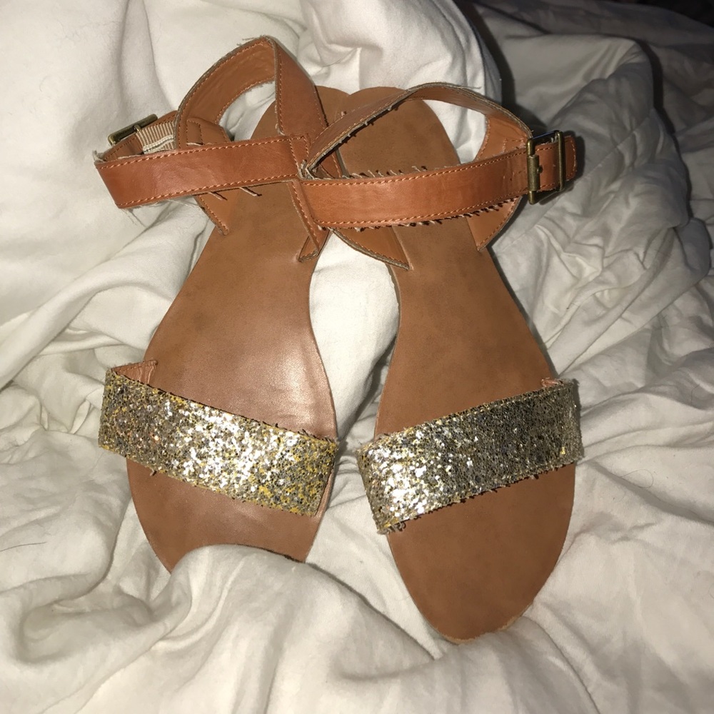 Gold Strappy Sandals