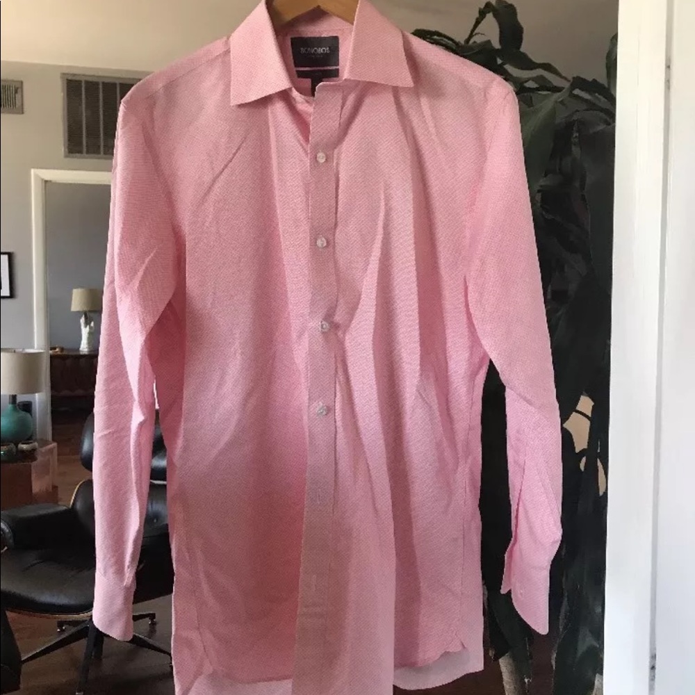 Bonobos Wrinkle Free dress shirt (pink geometric)