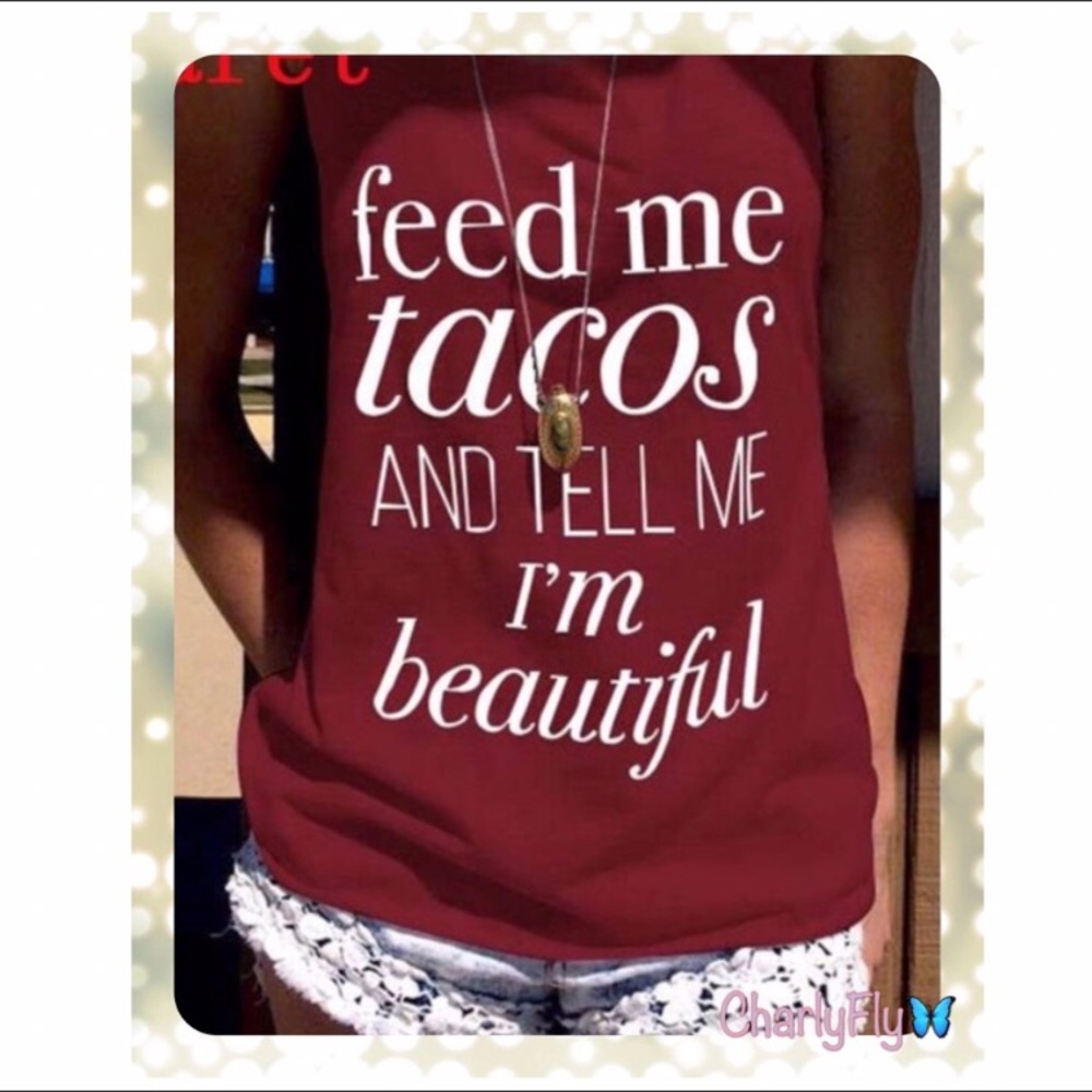 RED Tacos & Beautiful Racerback Tank 🌮