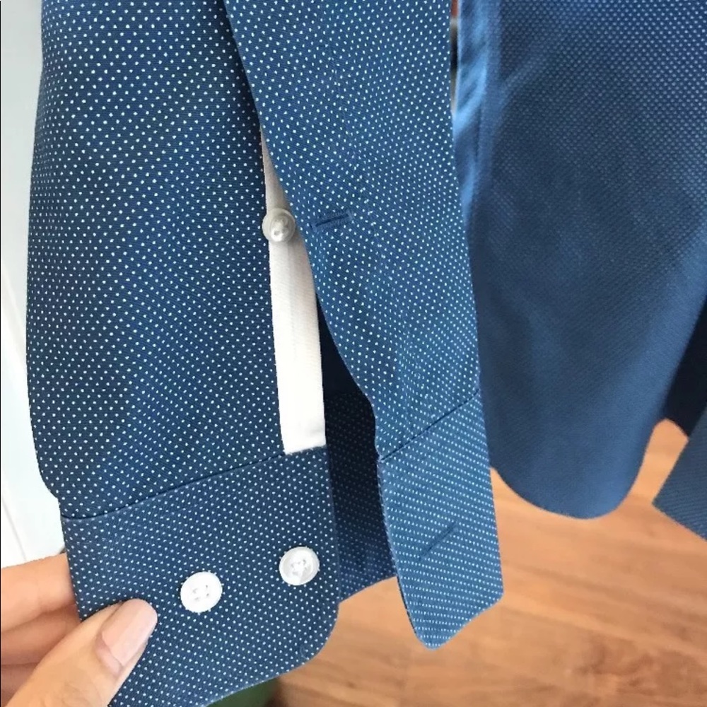 Bonobos, Wrinkle Free, navy and white dress shirt