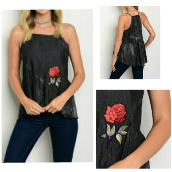 Rose - Black "Denim" Tank - Picture 8 of 8