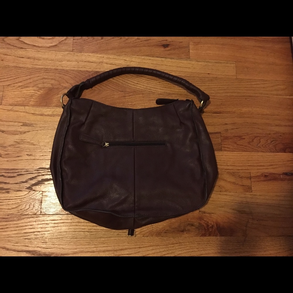 Brown Vegan Leather Large Western Purse Handbag