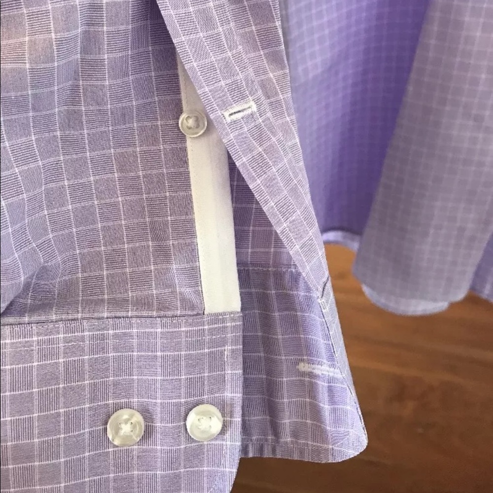 Bonobos Wrinkle Free Purple Checkered Dress Shirt