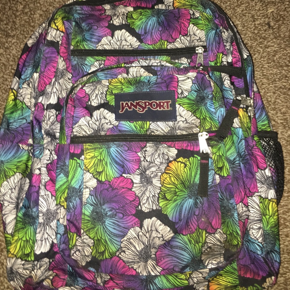 rainbow print jansport