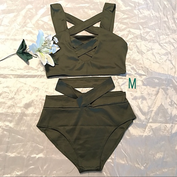 NEW Sexy Strappy Bandage High Waisted Bikini - Picture 3 of 6