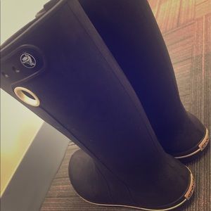 Crocs Tall Black Rain Boots!
