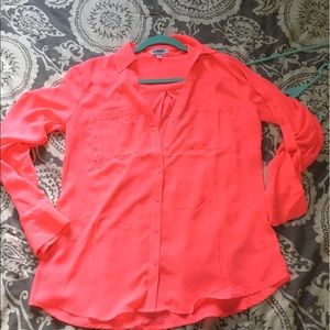 Neon pink portfino blouse