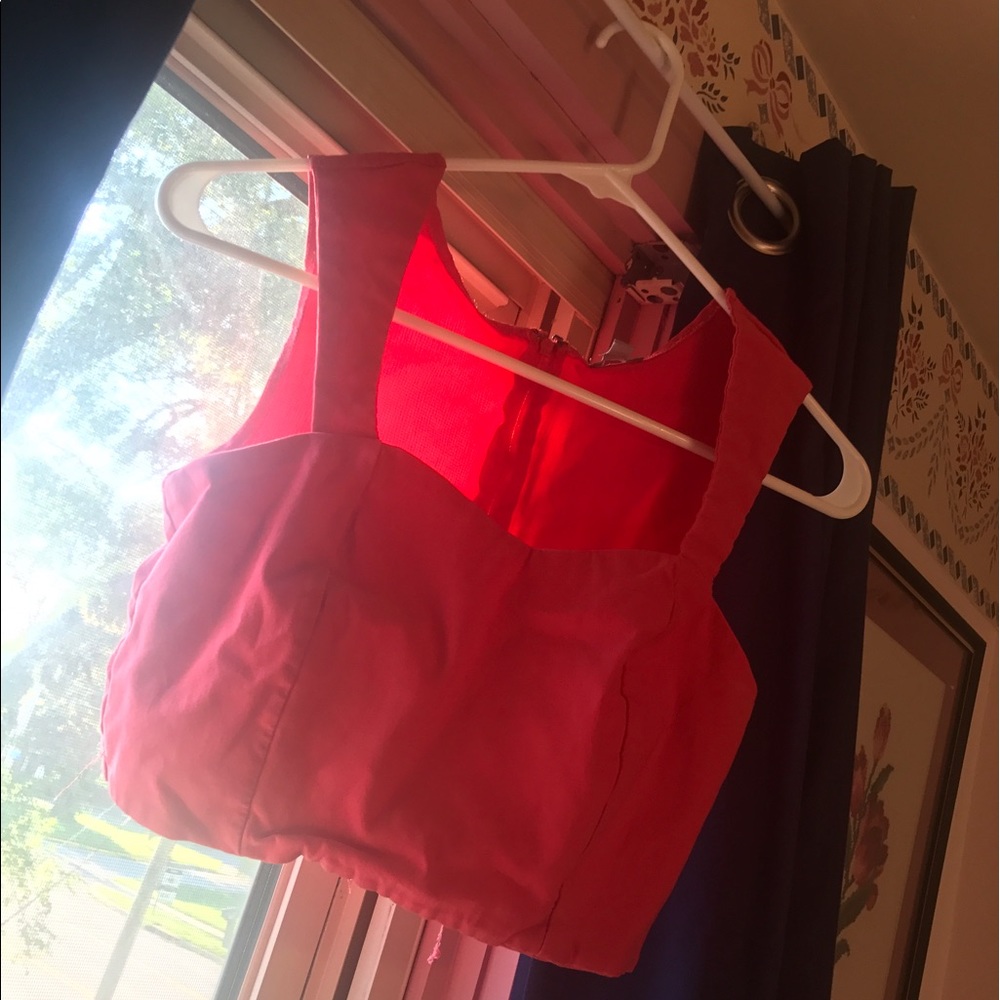 Coral Crop Top from Charlotte Russe