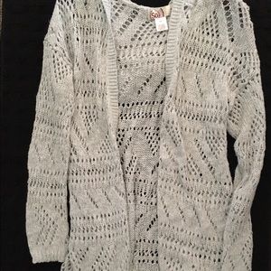 light grey cardigan